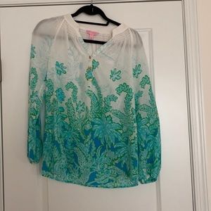 Lilly Pulitzer silk top Size S NWOT